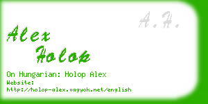 alex holop business card